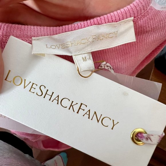 LoveShackFancy Citra Millenial Pink Hand Dye Midi Dress Women's Size Medium M - Picture 5 of 8